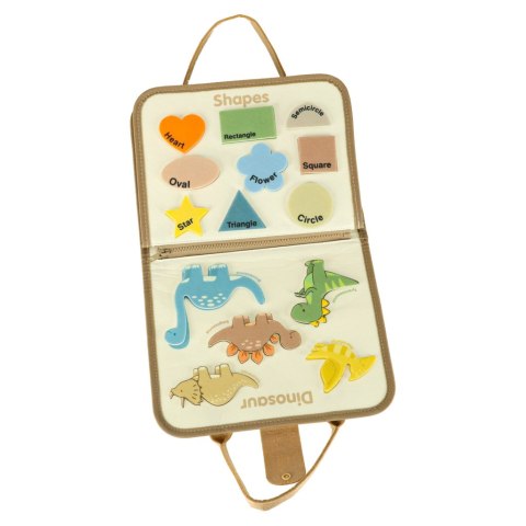 TABLICA MANIPULACYJNA SENSORYCZNA DLA DZIECI MONTESSORI WALIZKA DINOZAURY TABLICA MANIPULACYJNA SENSORYCZNA DLA DZIECI MONTESSORI WALIZKA DINOZAURY