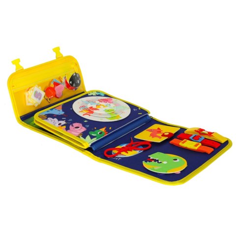 TABLICA MANIPULACYJNA SENSORYCZNA DLA DZIECI MONTESSORI WALIZKA PLECAK NIEBIESKA TABLICA MANIPULACYJNA SENSORYCZNA DLA DZIECI MONTESSORI WALIZKA PLECAK NIEBIESKA