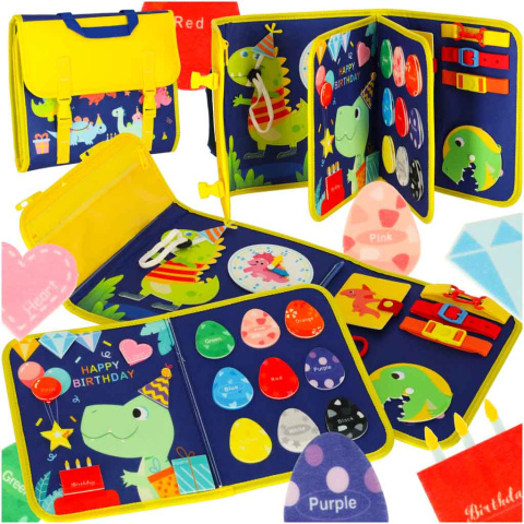 TABLICA MANIPULACYJNA SENSORYCZNA DLA DZIECI MONTESSORI WALIZKA PLECAK NIEBIESKA TABLICA MANIPULACYJNA SENSORYCZNA DLA DZIECI MONTESSORI WALIZKA PLECAK NIEBIESKA