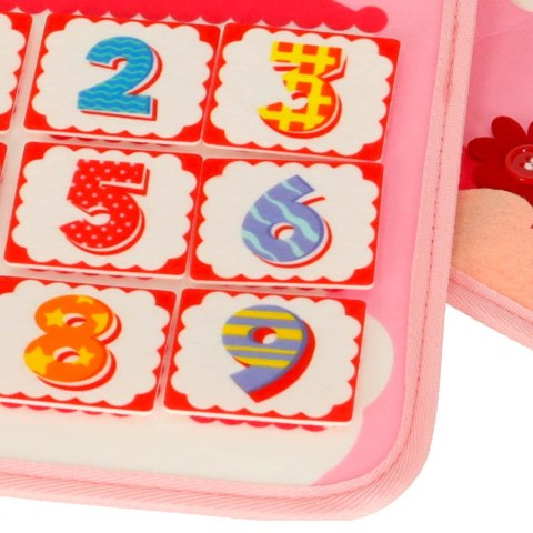 TABLICA MANIPULACYJNA SENSORYCZNA DLA DZIECI MONTESSORI WALIZKA PLECAK RÓŻOWY TABLICA MANIPULACYJNA SENSORYCZNA DLA DZIECI MONTESSORI WALIZKA PLECAK RÓŻOWY