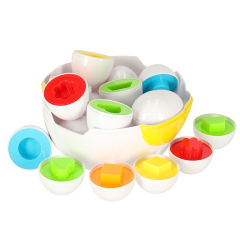 SORTER EDUKACYJNY KURA Z JAJKAMI DOPASUJ KSZTAŁTY KOLORY PUZZLE UKŁADANKA