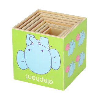 WIEŻA DREWNIANA UKŁADANKA 71CM XXL EDUKACYJNA SORTER KSZTAŁTY NAUKA LICZENIA