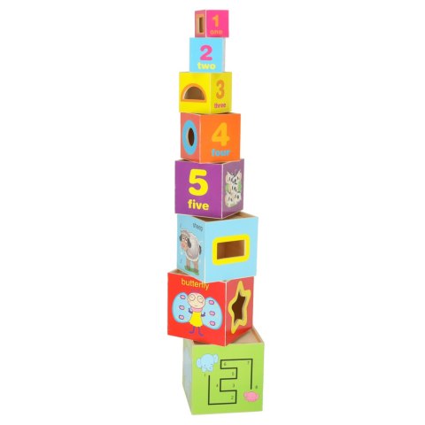 WIEŻA DREWNIANA UKŁADANKA 71CM XXL EDUKACYJNA SORTER KSZTAŁTY NAUKA LICZENIA WIEŻA DREWNIANA UKŁADANKA 71CM XXL EDUKACYJNA SORTER KSZTAŁTY NAUKA LICZENIA