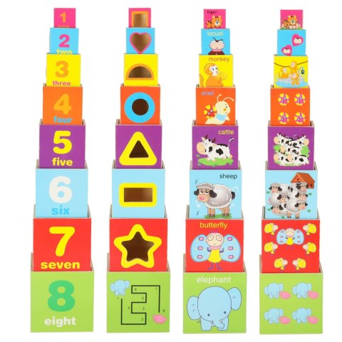 WIEŻA DREWNIANA UKŁADANKA 71CM XXL EDUKACYJNA SORTER KSZTAŁTY NAUKA LICZENIA WIEŻA DREWNIANA UKŁADANKA 71CM XXL EDUKACYJNA SORTER KSZTAŁTY NAUKA LICZENIA