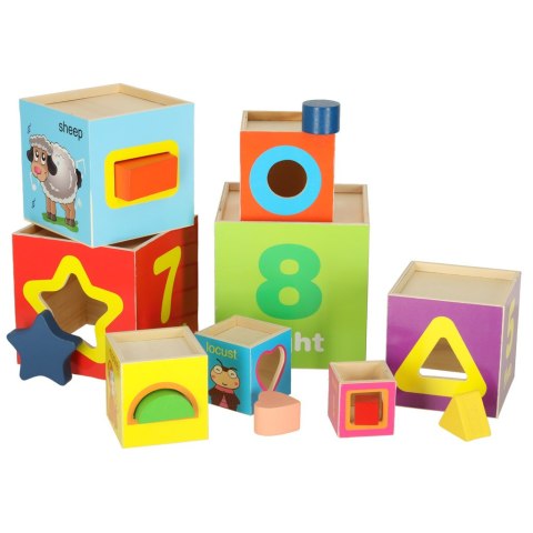 WIEŻA DREWNIANA UKŁADANKA 71CM XXL EDUKACYJNA SORTER KSZTAŁTY NAUKA LICZENIA WIEŻA DREWNIANA UKŁADANKA 71CM XXL EDUKACYJNA SORTER KSZTAŁTY NAUKA LICZENIA