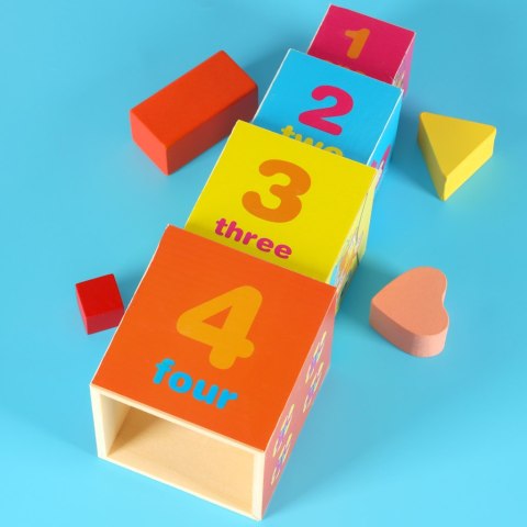 WIEŻA DREWNIANA UKŁADANKA 71CM XXL EDUKACYJNA SORTER KSZTAŁTY NAUKA LICZENIA WIEŻA DREWNIANA UKŁADANKA 71CM XXL EDUKACYJNA SORTER KSZTAŁTY NAUKA LICZENIA