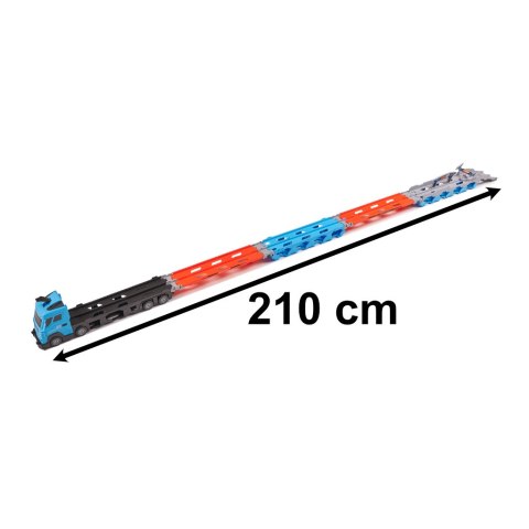ZESTAW AUTEK LAWETA PODWÓJNY TOR SAMOCHODOWY 210CM WYRZUTNIA 8 PODJAZDÓW