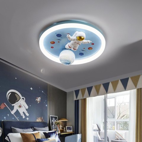 Lampa LED sufitowa plafon do pokoju dziecięcego ściemniana LUMELA + pilot astronauta Lampa LED sufitowa plafon do pokoju dziecięcego ściemniana LUMELA + pilot astronauta