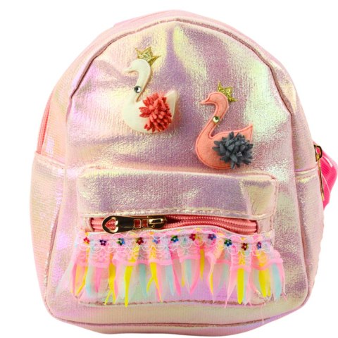 Plecak Dziecięcy Łabędzie Koronka Ozdoby Różowy 22cm 2,8L Plecak Dziecięcy Łabędzie Koronka Ozdoby Różowy 22cm 2,8L