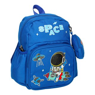 PLECAK SZKOLNY ASTRONAUTA DLA PRZEDSZKOLAKA 30X14X23CM 1 KOMORA SASZETKA