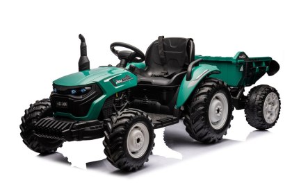 TRAKTOR NA AKUMULATOR DLA DZIECKA HC-306 24V 2X95W PRZYCZEPA EVA LED PILOT