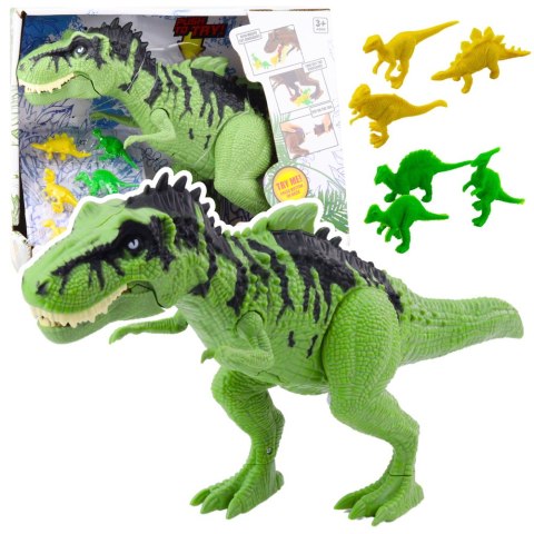 Zestaw Dinozaur Z Małymi Figurki Ruchomy Dźwięki Zielony Zestaw Dinozaur Z Małymi Figurki Ruchomy Dźwięki Zielony