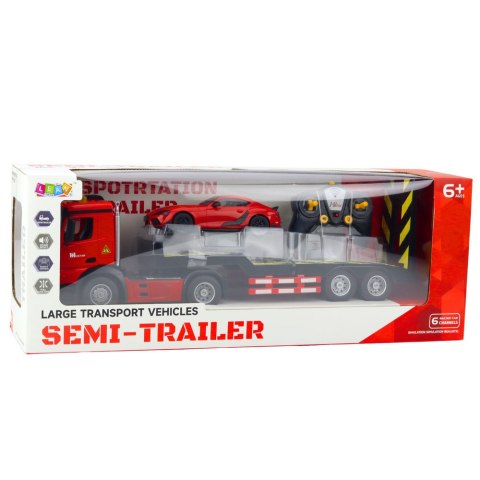 Zestaw Laweta Zdalnie Sterowana RC Auto Sportowe Osobowe Czerwone 1:16 Zestaw Laweta Zdalnie Sterowana RC Auto Sportowe Osobowe Czerwone 1:16