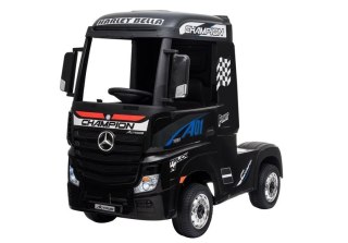 AUTO NA AKUMUALTOR DLA DZIECKA CIĘŻARÓWKA MERCEDES ACTROS 4X4 LAKIER MP4 PILOT SKÓRA EVA LED