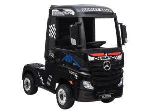 AUTO NA AKUMUALTOR DLA DZIECKA CIĘŻARÓWKA MERCEDES ACTROS 4X4 PILOT SKÓRA EVA LED MP3
