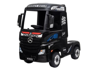 AUTO NA AKUMUALTOR DLA DZIECKA CIĘŻARÓWKA MERCEDES ACTROS 4X4 PILOT SKÓRA EVA LED MP3