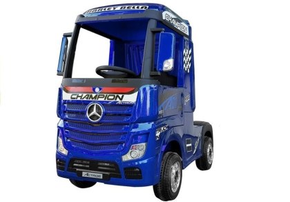 AUTO NA AKUMUALTOR DLA DZIECKA CIĘŻARÓWKA MERCEDES ACTROS 4X4 LAKIER MP4 PILOT SKÓRA EVA LED