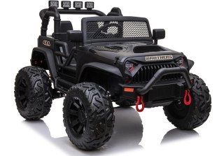 AUTO NA AKUMULATOR DŻIP JEEP DLA DZIECKA JC666 2X200W LAKIER PILOT LED EVA SKÓRA MP3