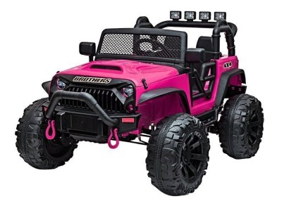AUTO NA AKUMULATOR DŻIP JEEP DLA DZIECKA JC666 2X200W LAKIER PILOT LED EVA SKÓRA MP3