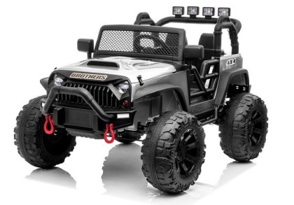 AUTO NA AKUMULATOR DŻIP JEEP DLA DZIECKA JC666 2X200W LAKIER PILOT LED EVA SKÓRA MP3