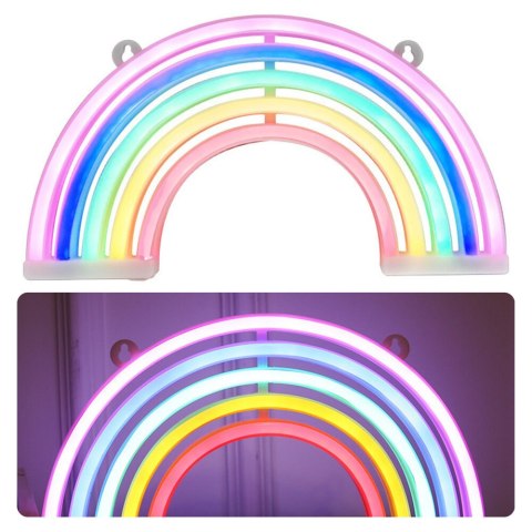 Lampka Dekoracyjna Nocna Neonowa Tęcza LED Na Baterie Lampka Dekoracyjna Nocna Neonowa Tęcza LED Na Baterie