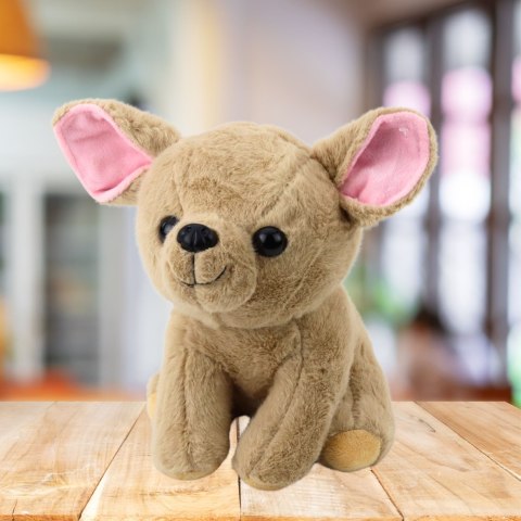 Pluszowa Maskotka Przytulanka Mały Piesek Chihuahua Beżowy 22cm Pluszowa Maskotka Przytulanka Mały Piesek Chihuahua Beżowy 22cm