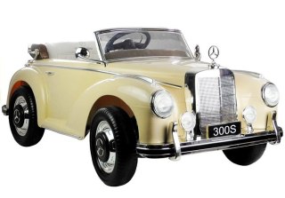 AUTO NA AKUMULATOR DLA DZIECKA RETRO MERCEDES 300S EVA LED PILOT SKÓRA MP3