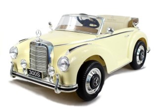 AUTO NA AKUMULATOR DLA DZIECKA RETRO MERCEDES 300S EVA LED PILOT SKÓRA MP3