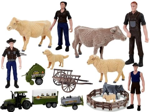 DUŻY ZESTAW FIGUREK FARMA DO ZŁOŻENIA ZWIERZĘTA TRAKTOR ZAGRODA DUZY DOM DIY