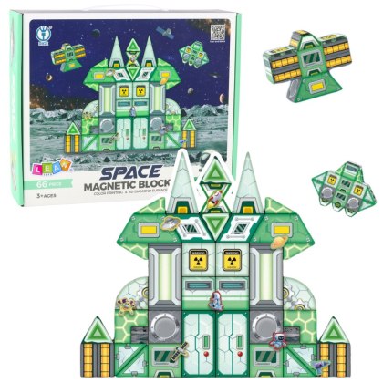 KLOCKI MAGNETYCZNE KOSMOS STACJA KOSMICZNA 4D 3D ZESTAW KONSTRUKCYJNY 66EL