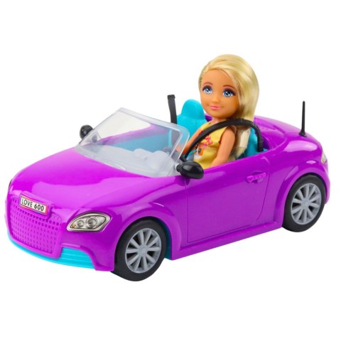 Zestaw Mini Laleczka Ankiki Samochód Kabriolet Fioletowy Zestaw Mini Laleczka Ankiki Samochód Kabriolet Fioletowy
