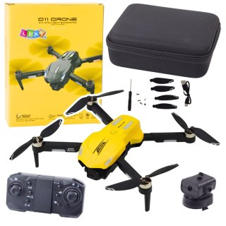 DRON ZDALNIE STEROWANY RC D11 2XKAMERA HD LED WIFI GESTY 360 UNIKX4 PILOT