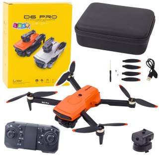 DRON ZDALNIE STEROWANY RC D6 PRO PODWÓJNA KAMERA HD LED GESTY 360 UNIK PILOT