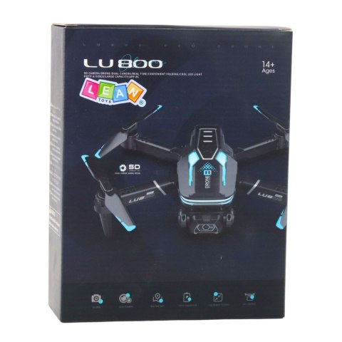 DRON ZDALNIE STEROWANY RC LU800 KAMERA HD STABILIZACJA LED 360 UNIK PILOT DRON ZDALNIE STEROWANY RC LU800 KAMERA HD STABILIZACJA LED 360 UNIK PILOT
