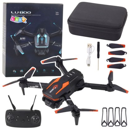DRON ZDALNIE STEROWANY RC LU800 KAMERA HD STABILIZACJA LED 360 UNIK PILOT