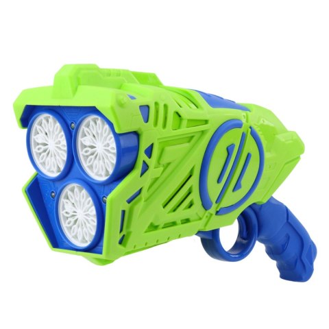 Pistolet Na Bańki Mydlane Na Baterie Światła LED Niebiesko-Zielony Pistolet Na Bańki Mydlane Na Baterie Światła LED Niebiesko-Zielony