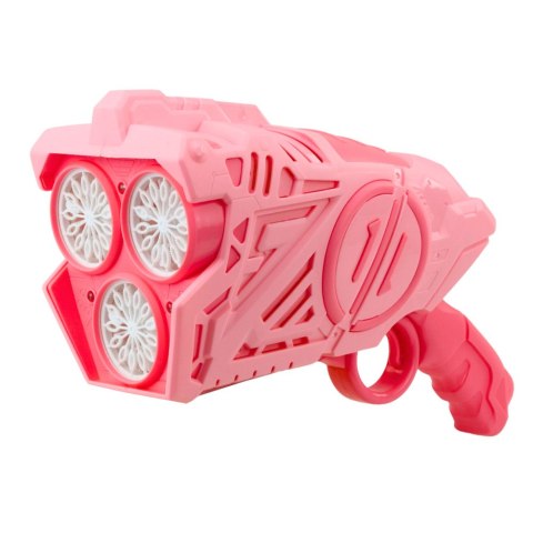 Pistolet Na Bańki Mydlane Na Baterie Światła LED Różowy Pistolet Na Bańki Mydlane Na Baterie Światła LED Różowy