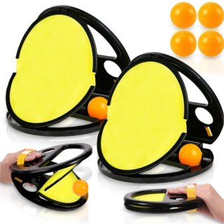 WOOPIE Catch Ball Gra Zręcznościowa Rzucaj Łap Paletka+ 2 Piłki