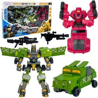WOOPIE Roboty Transformujące Zestaw 4w1 Samochody Bojowe