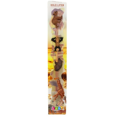 Zestaw Mini Figurki Dzikie Zwierzęta Szympans Żyrafa 6-9cm 4szt Zestaw Mini Figurki Dzikie Zwierzęta Szympans Żyrafa 6-9cm 4szt