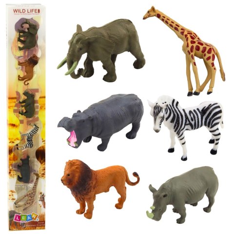 Zestaw Mini Figurki Dzikie Zwierzęta Żyrafa Zebra Lew 6-8cm 6szt Zestaw Mini Figurki Dzikie Zwierzęta Żyrafa Zebra Lew 6-8cm 6szt