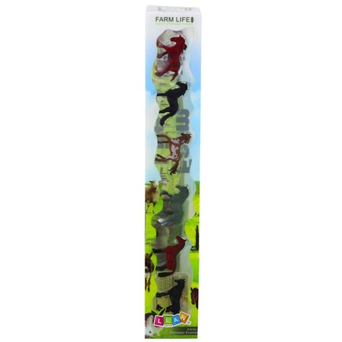 Zestaw Mini Figurki Konie Rasy Brązowy Czarny Szary 5-6cm 6szt Zestaw Mini Figurki Konie Rasy Brązowy Czarny Szary 5-6cm 6szt