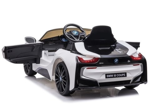 AUTO NA AKUMULATOR DLA DZIECKA BMW I8 COUPE PILOT SKÓRA LED EVA PANEL MP3 AUTO NA AKUMULATOR DLA DZIECKA BMW I8 COUPE PILOT SKÓRA LED EVA PANEL MP3
