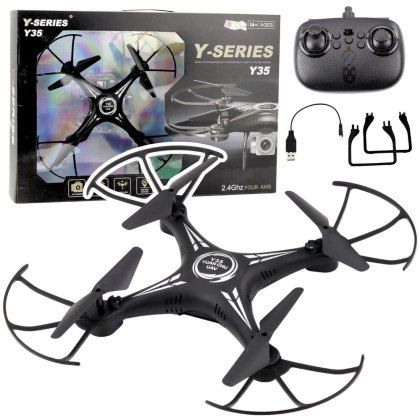 DRON ZDALNIE STEROWANY RC Y-35 ŚWIATŁA LED OBRÓT 360 ŻYROSKOP PILOT 2.4GHz