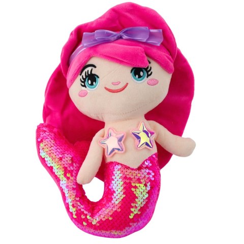 SYRENKA PLUSZOWA LALKA SZMACIANA PRZYTULANKA 28CM OGON W CEKINY HAFT RÓŻOWA SYRENKA PLUSZOWA LALKA SZMACIANA PRZYTULANKA 28CM OGON W CEKINY HAFT RÓŻOWA