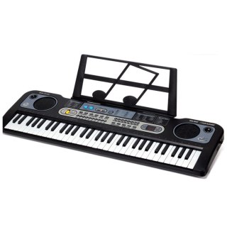 KEYBOARD PIANINKO DLA DZIECI MIKROFON STOJAK NA NUTY NAGRYWANIE NAUKA GRY