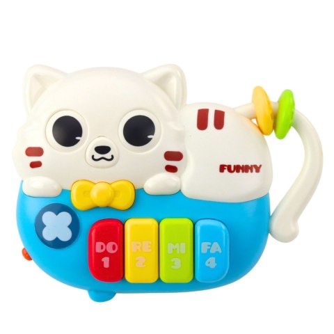 Mini Pianinko Dla Malucha Kotek Niebieski Światła Dźwięki Mini Pianinko Dla Malucha Kotek Niebieski Światła Dźwięki
