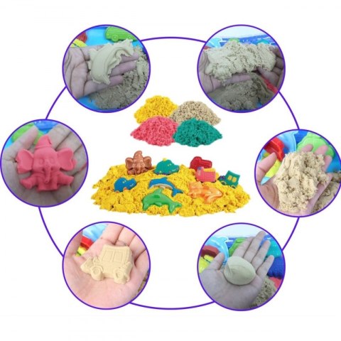 WOOPIE Piasek Kinetyczny 0,8 kg Zestaw w Koszyku z Foremkami + / WOOPIE Piasek Kinetyczny 0,8 kg Zestaw w Koszyku z Foremkami + /
