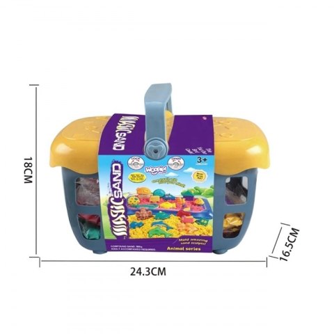 WOOPIE Piasek Kinetyczny 0,8 kg Zestaw w Koszyku z Foremkami + / WOOPIE Piasek Kinetyczny 0,8 kg Zestaw w Koszyku z Foremkami + /