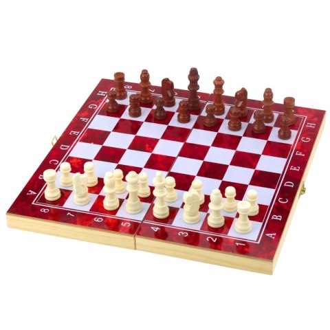 Zestaw Drewniana Gra 3W1 Szachy Tryktrak Warcaby Składana Plansza 30x30cm Zestaw Drewniana Gra 3W1 Szachy Tryktrak Warcaby Składana Plansza 30x30cm